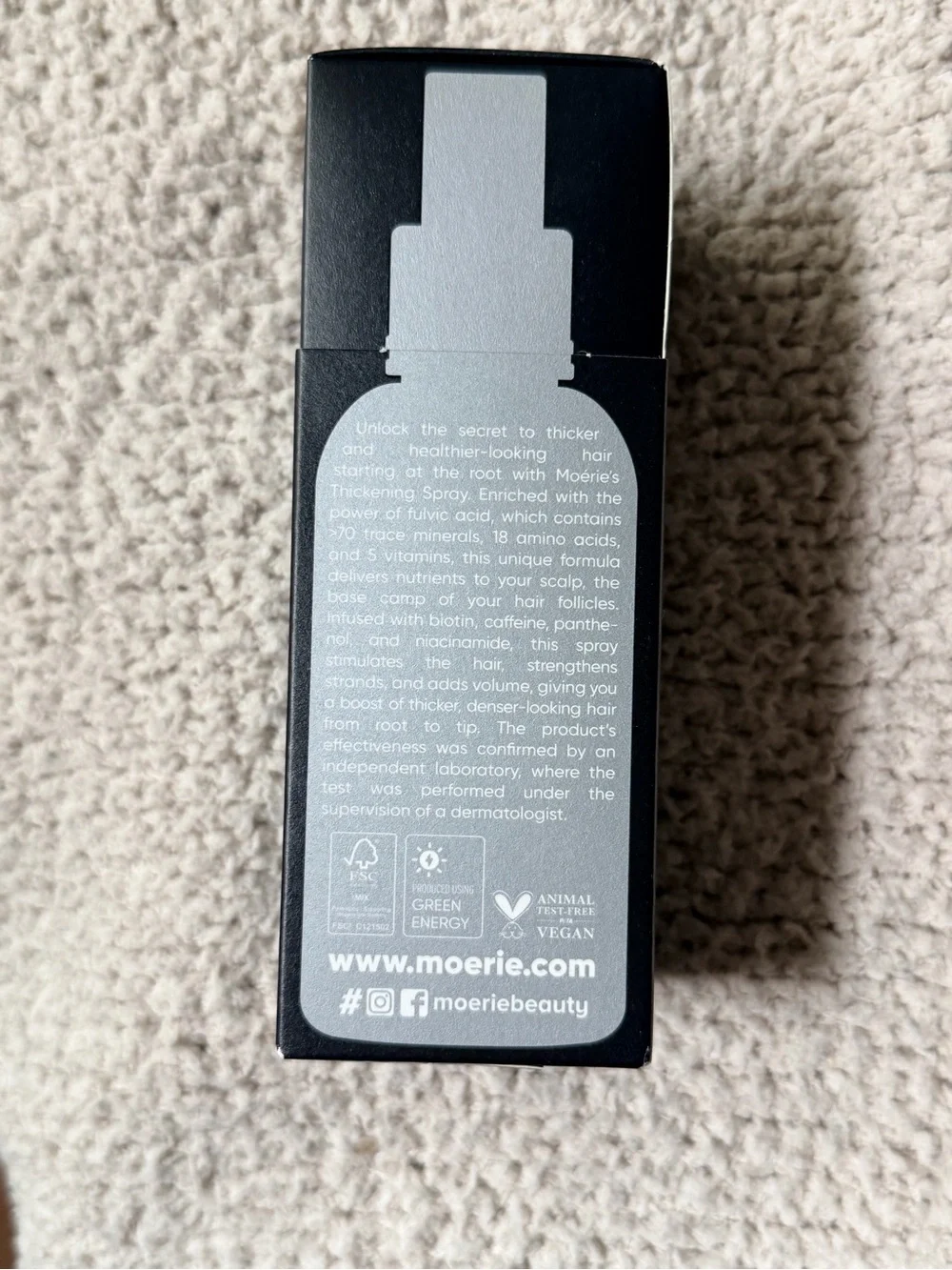 Moerie Ultimate Man Spray - Black NEW